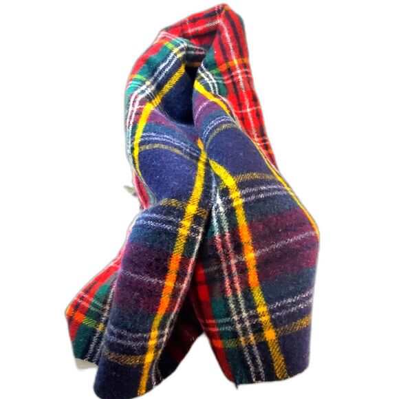 Large Plaid Wool Blanket - Picture 2 of 3